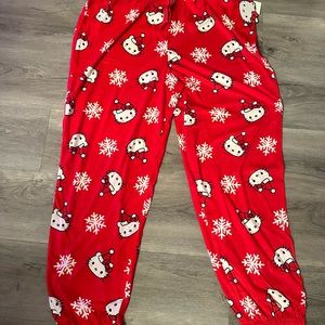 Women Hello kitty Christmas pajama pants size medium/L/XL